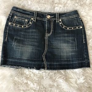 LA idol USA jean skirt